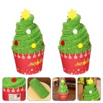 2 Pieces Christmas Towels in Tree Shape